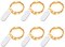 TingMiao Fairy Lights, 6 Pack Fairy Lights Battery Operated 7.2 ft 20 LED Mini String Lights Waterproof Copper Wire Firefly Starry Lights for Wedding Bedroom Party Christmas Decor(Warm White)